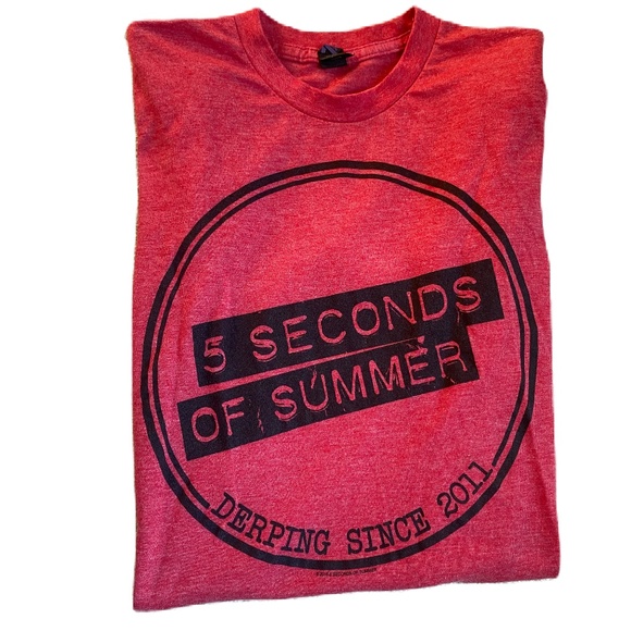 5 Seconds Of Summer band concert short sleeve tee red Small - Picture 1 of 8
